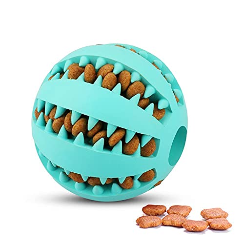 pawstrip Hundespielzeug, Kauspielzeug für Hunde, Welpen und Katzen, interaktive Snack-Verteilung, Puzzle-Spielzeug für langsames Füttern, Hundespielzeug, Zahnreinigungsball (mintgrün) von pawstrip