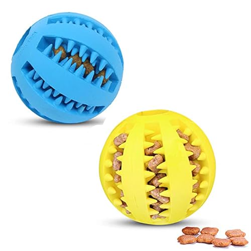 pawstrip Hundespielzeugball, Gelb + Blau, 5 cm von pawstrip