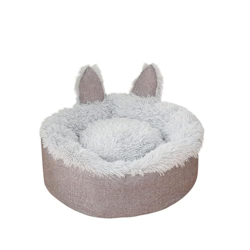 pawstrip Katzenbett, weiches und flauschiges Kuschelkissen, selbstwärmend, Welpenbetten, maschinenwaschbar, wasserdicht, Schlafkissen, rutschfestes Hundekätzchennest (Grau, L) von pawstrip