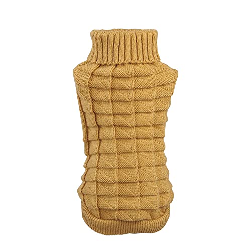 pawstrip Pullover für Hunde und Katzen, mit Rollkragen, warm, für den Winter, für kleine und mittelgroße Hunde, Khaki von pawstrip