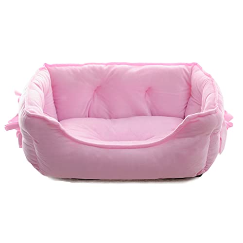 pawstrip Rosa Hundebett Prinzessin Welpenbett für kleine Hunde Weiches Katzensofa Atmungsaktiv Kätzchen Betten für Indoor Kätzchen Anti-Rutsch Rosa Katzenbett Waschbar Mädchen Hundebett von pawstrip