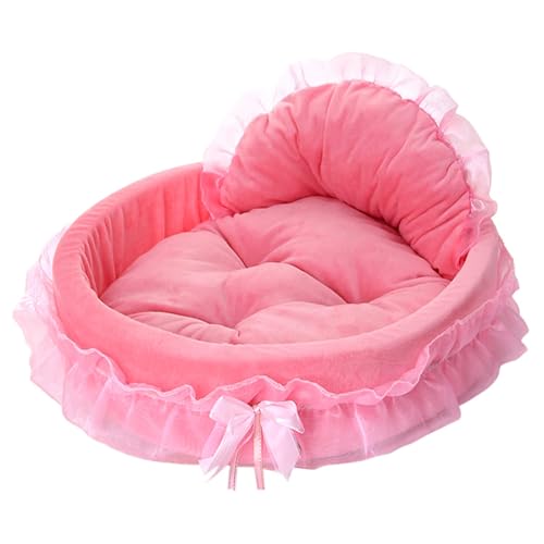 pawstrip Hundebett, waschbar, Prinzessin-Katzen-Couch, weiches Plüsch, Haustier-Sofa, Nest, Matte, kuschelig, für Kätzchen, Welpen, Höhle, Bett, niedlich, gemütlich, Kätzchen, Hundehütte, Kissen für von pawstrip