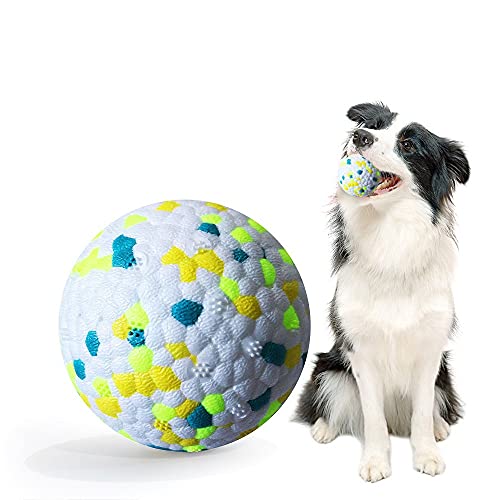 pawstrip Unzerstörbarer Hundeball, hohe Sprungkraft, Gummi, Kauspielzeug, interaktives Training, Wurfball für kleine, mittelgroße und große Hunde, Welpen, Latex, schwimmendes Spielzeug von pawstrip