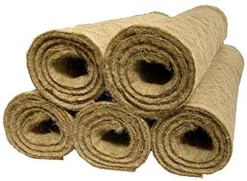 Nager-Teppich aus 100 % Hanf, 120 x 50 cm ca. 10 mm dick, 5er Pack (EUR 9,70/Stück), Nagermatte, Hanfmatte geeignet als Käfig Bodenbedeckung für Nagetiere und Kleintiere, Nagerteppich, Käfigleinlage von pemmiproducts