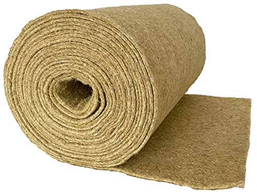 Nager-Teppich aus 100 % Hanf, Meterware, 0,40 m x 10,00 m x ca. 0,5 cm dick (EUR 9,48/m²), Nagermatte, Hanfmatte geeignet als Käfig Bodenbedeckung für Nagetiere und Kleintiere, Nagerteppich von pemmiproducts