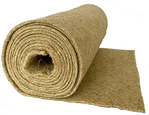 Nager-Teppich aus 100 % Hanf, Meterware, 1 m x 5 m x ca. 0,5 cm dick (EUR 8,58/m²), Nagermatte, Hanfmatte geeignet als Käfig Bodenbedeckung für Nagetiere und Kleintiere, Nagerteppich, Käfigleinlage von pemmiproducts