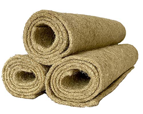 pemmiproducts Nager-Teppich aus 100% Hanf, 150 x 80 cm ca. 5 mm dick, 3er Pack (EUR 11,83/Stück), Nagermatte, Hanfmatte geeignet als Käfig Bodenbedeckung für Nagetiere und Kleintiere, Nagerteppich von pemmiproducts