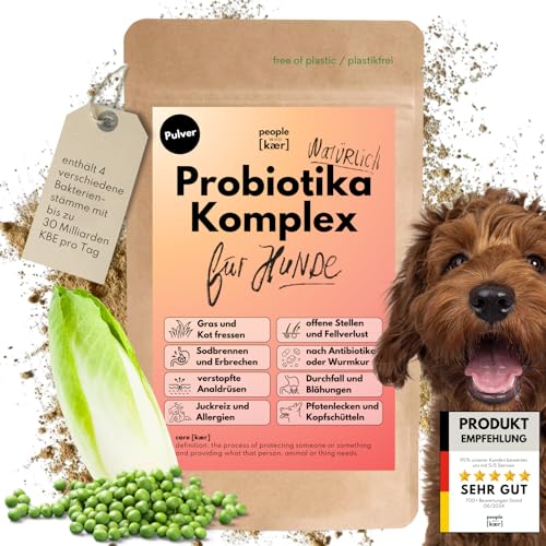 People who Kaer Probiotika Komplex Pulver für Hunde, 200g - Darmflora Hund aufbauen, Darmbakterien für Hunde, Darmsanierung Hunde Ergänzungsmittel, Darmgesundheit von people who kaer for dogs + cats