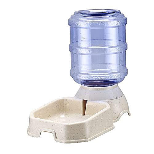 Non-brand perfk Pet Feeder Wasserfutterspender Automatisch für Hunde, BPA-frei, Schwerkraftnachfüllung, leicht zu reinigen, selbstfütternd für kleine große, Beige, Wasserspender von perfk