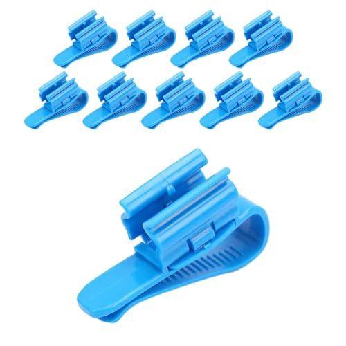 perfk 10x Aquarium-Wasserschlauchhalter, Aquarium-Wasserwechsel-Befestigungsgestell, Verstellbarer Aquarium-Rohrhalter, Blau von perfk