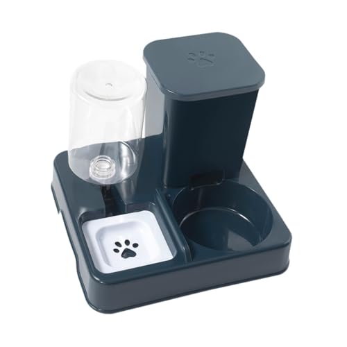 perfk 2 in 1 Automatische Haustier Waterer Automatische Katzenfuttermittel Selbstabendspender Haustiernahrungsschale für Hunde Medium Pet Welpen Kaninchen von perfk