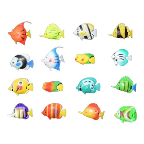 perfk 20 Stück Tropische schwimmfähige Fische, kleine Fischfiguren, Aquarium-Ornament, Fischstatuen-Set für Fischtank, Wassersäulenlampen von perfk