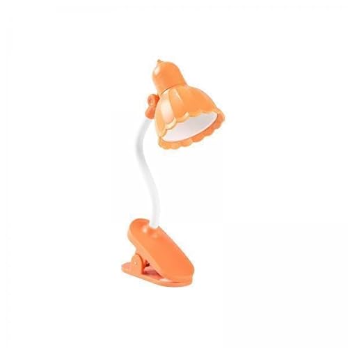 perfk 2X Licht Klemmlampe, Bettlampe, Tragbare, Flexible Schwanenhals Clip Lampe, Mini Leselampe, Blumen LED Schreibtischlampe Zum Lernen, von perfk