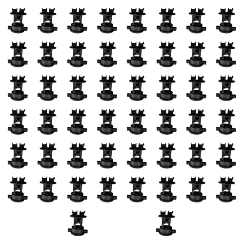 perfk 50 Stück elektrische Zaunisolatoren, Drahthalteklammern, hochfeste, Pfostenisolatoren für Viehweiden, Ranchgärten, Schwarz von perfk