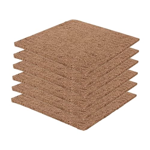 perfk 6 Stücke Hen Nistmatten Verschachtelmatten Bequeme Kokosfaserwaschable Hühnchen -Bettwäschematten Ei Leg Matten, 25x25cm von perfk