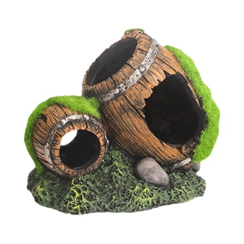 perfk Aquarium Landschaftsbau Dekoration Fisch gebrochen Dekor Versteck Felsen Höhle Haus Aquatic Craft Aquarium Ornament, 14x9x11cm von perfk