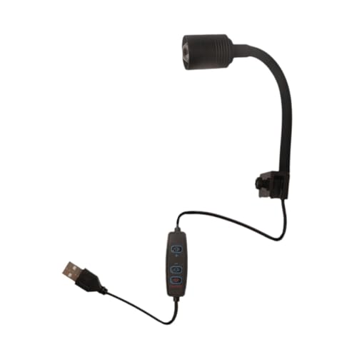 perfk Aquarium-Landschaftsbeleuchtung, LED-Aquarienlicht, flexibel, Einstellbarer Winkel, USB-Stecker, einfach zu installierendes Fischtank-Clip-Licht, warmes Gelb von perfk