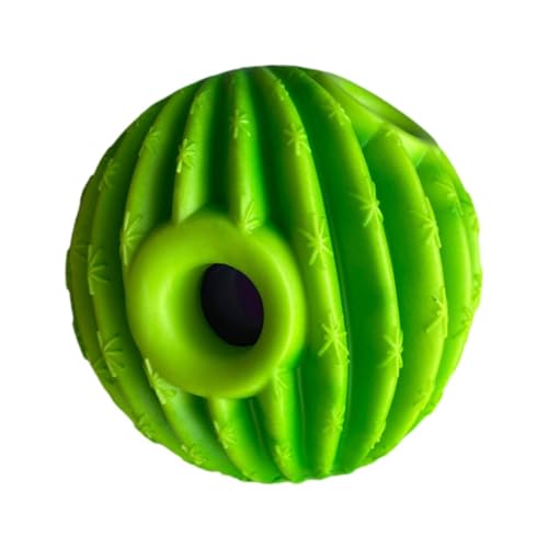 perfk Ball für Hunde, lustiger Quietschton, quietschendes Kauspielzeug für Haustiere, interaktives Hundespielzeug für mittelgroße und große Hunde, kleine, GrÜn, 10cm von perfk