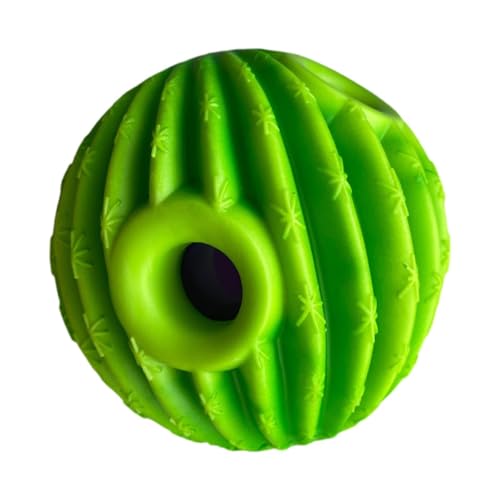 perfk Ball für Hunde, lustiger Quietschton, quietschendes Kauspielzeug für Haustiere, interaktives Hundespielzeug für mittelgroße und große Hunde, kleine, GrÜn, 14cm von perfk