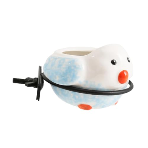 perfk Birdcage Food Bowl, Bowl mit Klemmhalter, Keramikvogel -Fütterungstasse für Cockatiel Hamster Lovebirds Maasfinken, Blau von perfk