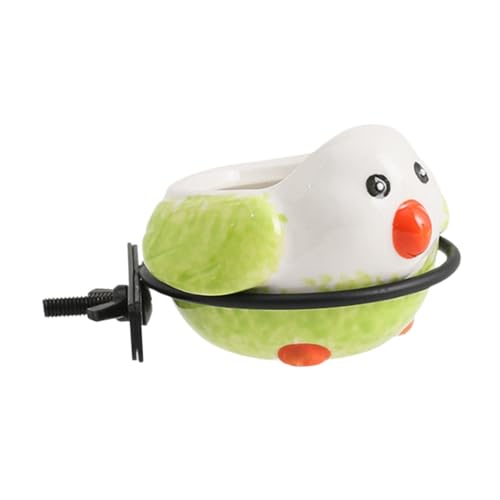 perfk Birdcage Food Bowl, Bowl mit Klemmhalter, Keramikvogel -Fütterungstasse für Cockatiel Hamster Lovebirds Maasfinken, GrÜn von perfk