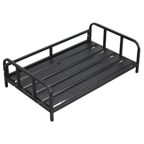 perfk Erhöhtes Hundebett-Möbel mit Schienen, bequem, schnell aufzubauen, multifunktional, aus Kohlenstoffstahl, Heimtierbedarf, atmungsaktives Zubehör, Schwarz perfk Erhöhtes Hundebett-Möbel mit Schienen, bequem, schnell aufzubauen, multifunktional, aus Kohlenstoffstahl, Heimtierbedarf, atmungsaktives Zubehör, Schwarz von perfk