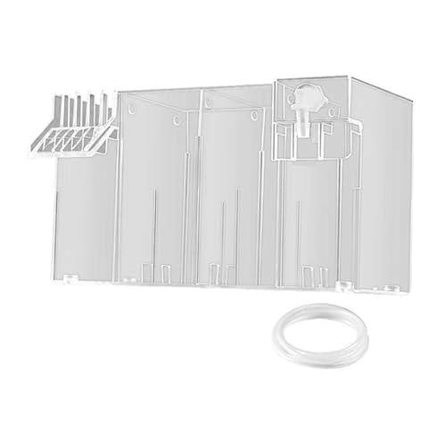 perfk Filtersystem für Aquarien, leise, transparent, Externe Tropfbox, hängende Filterbox für kleine Aquarien, Klar 26x13.5x15cm von perfk