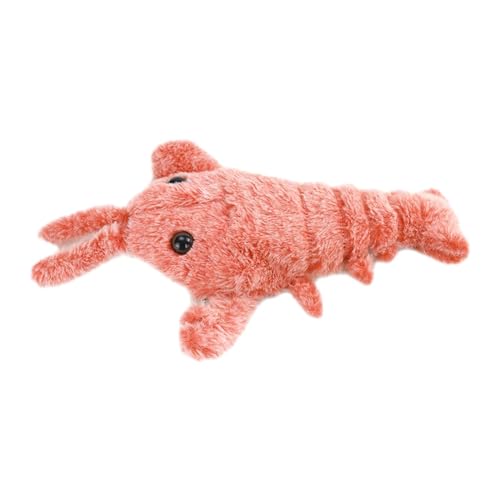 perfk Floppy Lobster Katzenspielzeug, bewegliches Hummerspielzeug für Hauskatzen, Katzenminze-Spielzeug, Kauspielzeug, Wackelspielzeug für kleine Hunde, von perfk