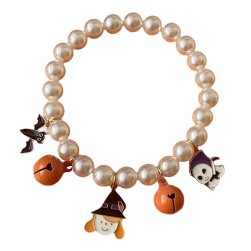 perfk Halloween-Halsband für Haustiere, Kätzchen-Halsband, Kostüm mit Anhänger, lustiges verstellbares Hundehalsband, Katzenhalskette für den Urlaub, Style B, L von perfk