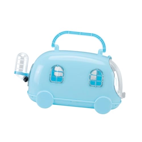 perfk Hamster -Reise Cage kleine Haustiere im Freien im Freien Hamster Hamster Hülle Innenraum im Freien 10.63inchx7.87inch, Blau von perfk