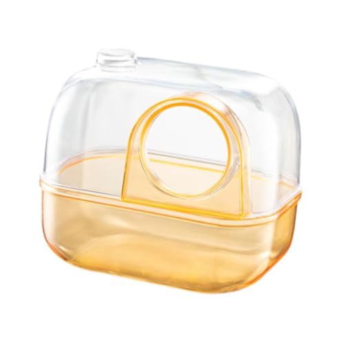 perfk Hamster Sandbad Toilette Externes Zubehör für Hamster Hamster Sandbad Behälter Eichhörnchen Mäuse Kleintiere Frettchen, Orange von perfk