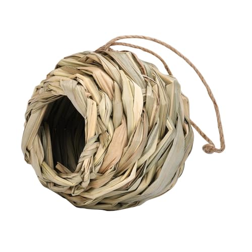 perfk Handgewebtes, Nest, Vogelhütte, hängendes Gras, Vogelhaus für die Terrasse, 14x14cm von perfk