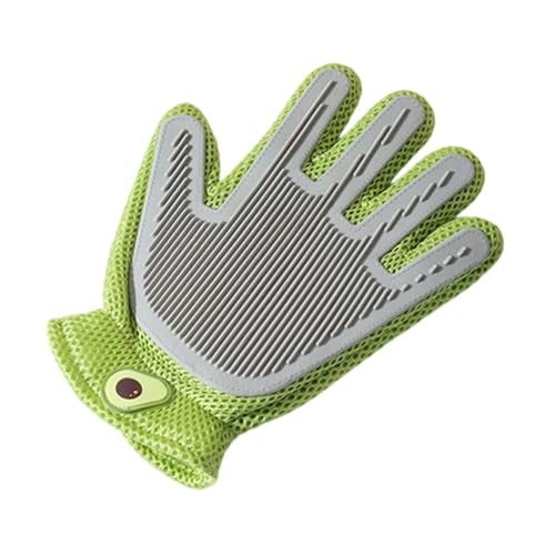 perfk Haustierpflegehandschuh, Haustierhaarentferner Katzen Bad Shampoo Pinsel fünf Finger Design Katzen Haar Deshedding Handschuh für Welpenhunde, Avocado perfk Haustierpflegehandschuh, Haustierhaarentferner Katzen Bad Shampoo Pinsel fünf Finger Design Katzen Haar Deshedding Handschuh für Welpenhunde, Avocado von perfk