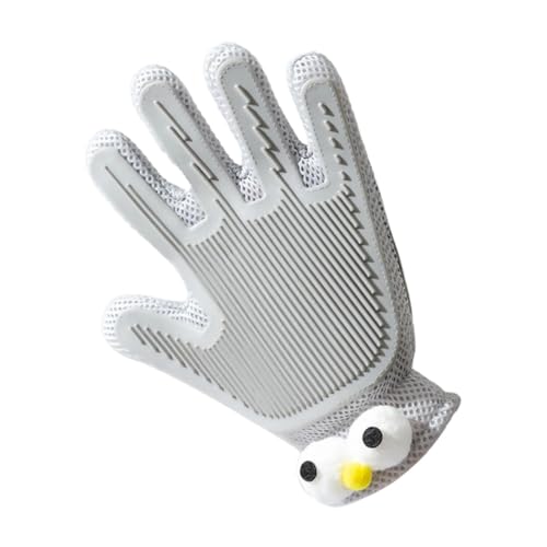 perfk Haustierpflegehandschuh, Haustierhaarentferner Katzen Bad Shampoo Pinsel fünf Finger Design Katzen Haar Deshedding Handschuh für Welpenhunde, Süße Große Augen perfk Haustierpflegehandschuh, Haustierhaarentferner Katzen Bad Shampoo Pinsel fünf Finger Design Katzen Haar Deshedding Handschuh für Welpenhunde, Süße Große Augen von perfk
