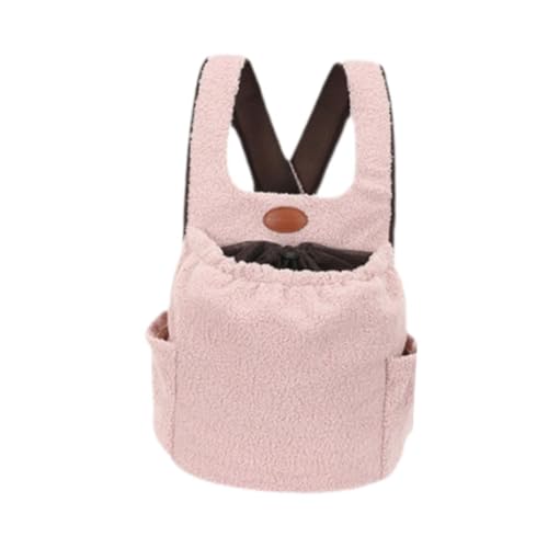 perfk Haustiertrage-Rucksack, Kätzchen-Hundetasche, einzigartiges Haustierzubehör, Hunde-Brusttasche, Hunde-Vordertasche für Spaziergänge, Camping, Reisen, Rosa von perfk