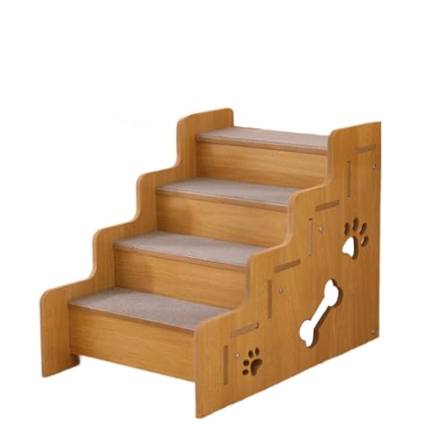 perfk Haustiertreppe, Hundetreppe, tragbar, für Katzen, Hunde, leicht, stabil, Welpen-Essentials, Hundestufen, Hunde- und Katzenleiter für Bett, Couch, 4 Schritte von perfk