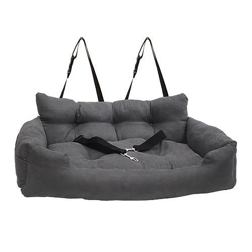 perfk Hunde-Autositz, Hundesitzerhöhung, weiches, tragbares Outdoor-Sofa mit Aufbewahrungstaschen, Nesthütte für große Hunde oder Zwei kleine Hunde, Katzen, von perfk