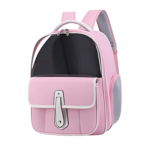 perfk Hunde-Rucksack, Reisetasche für kleine und mittelgroße Hunde, Katzen, Katzenwelpen, Tasche, tragbarer Reiseträger für Haustiere für Camping und Reisen, ROSA von perfk