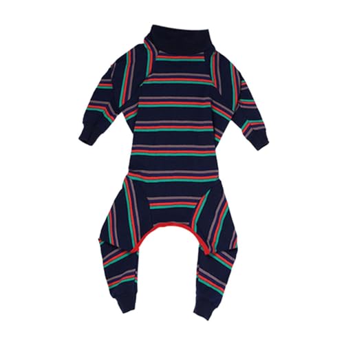 perfk Hunde-Schlafanzug, Erholungsanzug für Hunde, atmungsaktiv für den Sommer, vollständig bedeckender, weicher Pullover, Leichter Hunde-Bodysuit, von perfk