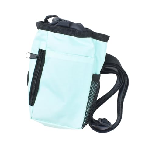 perfk Hunde-Trainingstasche, Hunde-Spaziertasche, Kordelzugbeutel, tragbarer Snack-Aufbewahrungsträgerhalter für Outdoor-Haustierleckereien, Tierfutter, Grün von perfk