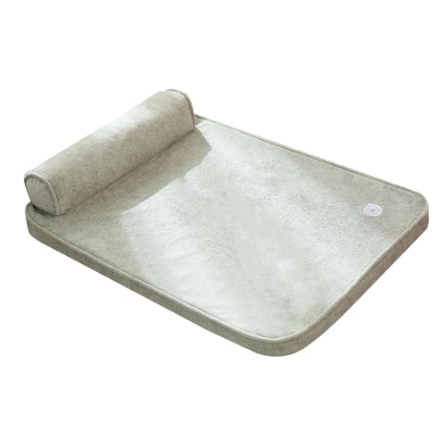 perfk Hundebett mit Nackenrolle, spritzwassergeschützt, waschbar, reißfest, für Zuhause und drinnen, 60 x 45 cm, für Käfige für kleine Hunde, Grau perfk Hundebett mit Nackenrolle, spritzwassergeschützt, waschbar, reißfest, für Zuhause und drinnen, 60 x 45 cm, für Käfige für kleine Hunde, Grau von perfk