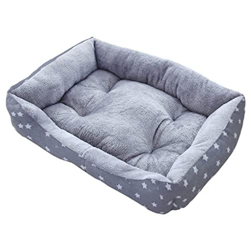 perfk Hundebett tierbett Winter Warmes Komfortables Warmes Hunde Bett, Grauer Stern L von perfk