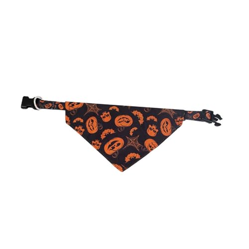 perfk Hundehalstuch, Halloween, Haustierbedarf für kleine Hunde, Katzen, Haustiere, weiches Kostümzubehör, Dekoration, Hundehalsband, Schwarzorange von perfk