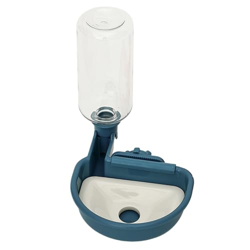 perfk Kaninchen-Wasserflasche, Anti-Überlauf-Wasserspender, 480 ml, Käfig-Wasserflasche für Frettchen, andere kleine Tiere, Hunde, Kaninchen, Käfige, Blau von perfk