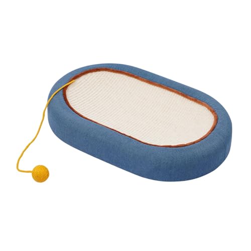 perfk Katzenkratzbrett Katzenbett Möbelschutz Modern Oval mit Ball Katzenlounge Möbelschutz von perfk