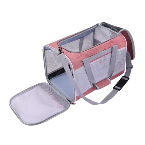 perfk Katzentragetasche, Haustier-Reisetasche, Verstellbarer Schultergurt, Haustiertragetasche, kleine Hundetragetasche für Haustiere, Hunde und Katzen, ROSA von perfk