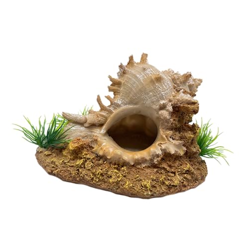 perfk Korallendekor, Aquarium-Ornament, Statuen, Terrarium-Dekor, Statue, Haustierzubehör für Haushaltsregale, Wohnzimmerpflanzen, Muschel von perfk