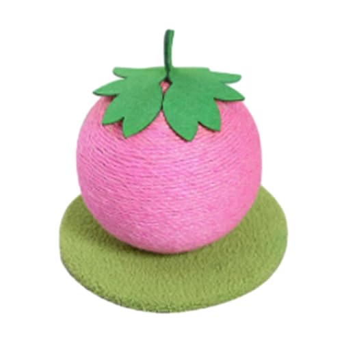 perfk Kratzspielzeug, Katzenkratzball für große Katzen und Kätzchen, Katzenkratzbaum für Hauskatzen, Sisal-Kratzbaum, ROSA von perfk