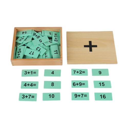 perfk Montessori-Mathematikspielzeug, Kopfrechenbox, Interaktion, leichtes Holz, vielseitig einsetzbar, für den Kindergarten, Zuhause, Jungen und Mädchen, Zusatz von perfk