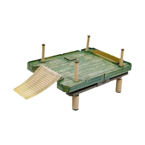 perfk Schildkröte Rastplattform Schildkrötenrampe Reptilien Lebensraum Aquarium Tierwaschbecken Wharf Turtle Ruhing -Backenplattform für Schildkröten, 40.5x27.5 cm von perfk